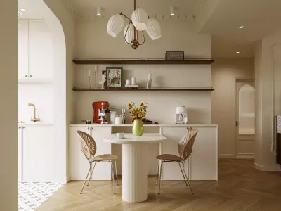 Luxury living room dining room interior scenes 22 3D model