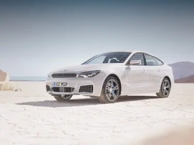 Family sedan unbranded 3D model