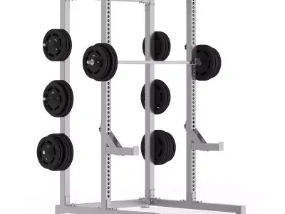 Gym Half Rack 3D model