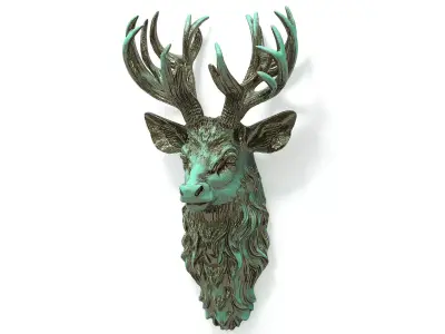 Bust of a Deer Low-poly 3D model