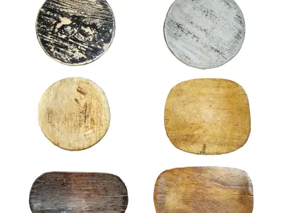 Tribal Wood Decor 4 3D model