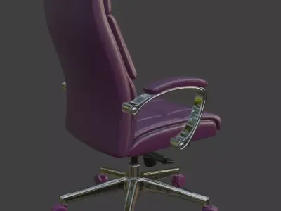 Modern Leather Executive Office Chair High Detail 3D Model 3D model