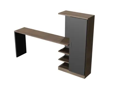 Study  desk -  New design Low-poly 3D model