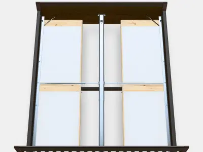 IDANAS Bed frame with drawers 1 Low-poly 3D model