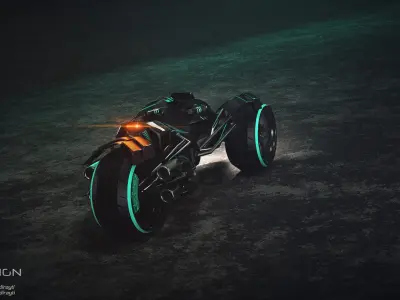 Cyberpunk Concept Motorcycle 3D model