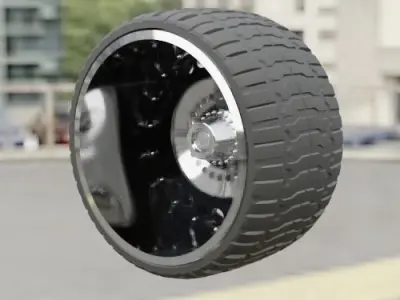 WHEEL FOR CUSTOM TRUCK 18M-R6 Front and doubled back 3D print model