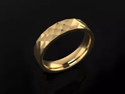 Wedding Band Hammered 3D print model