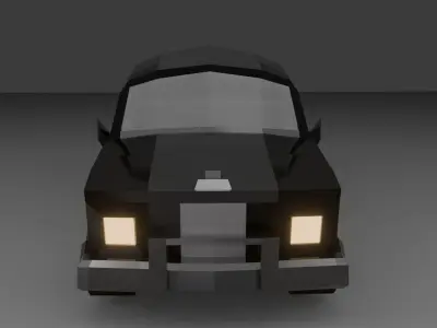 vintage car classic Low-poly 3D model Low-poly 3D model