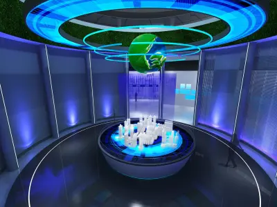 Science and technology enterprise exhibition hall design 3D model