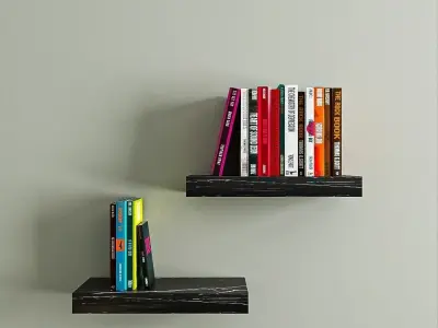 Books stack of Free low-poly 3D model