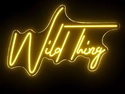 Wild Thing Neon Sign 3D model