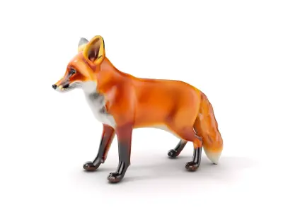Fox Model Pack  Realistic D Animal Model Low-poly 3D model