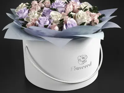 One hundred roses rose  3D model