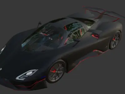 PUBG vehicles Sport pack 1 Low-poly 3D model