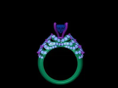 High Jewelry Luxury Diamond Ring  3D print model