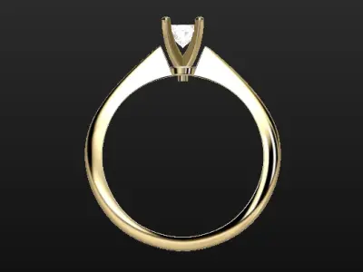Engagement ring  3D print model 2