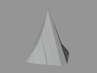 Artistic Decorative Peak Structure Low-poly 3D model