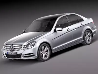 Mercedes-Benz C Class sedan 2012 3D Model 3D model