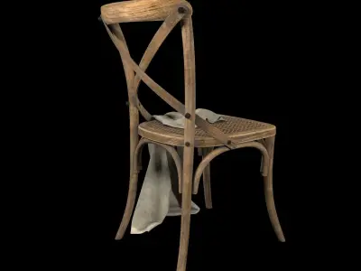 French Bistro Chair 3D model