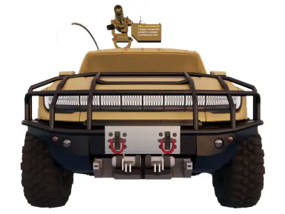HUMMER EV COMBAT VEHICLE Low-poly 3D model