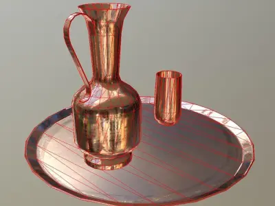 CC0 - Water carafe Free low-poly 3D model