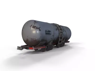 Old Wagon tank Low-poly 3D model