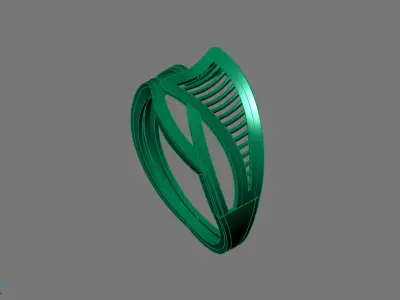 Women Ring Plain Ring Ready STL 3DM Models Womens Rings 3D print model 62