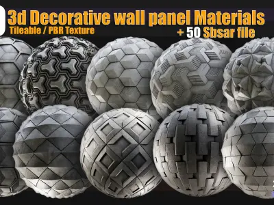 50 3d Decorative wall panel materials Texture