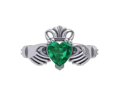 Heart Ring With Hand 3D print model