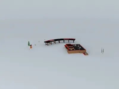 Gas Station Free 3D model