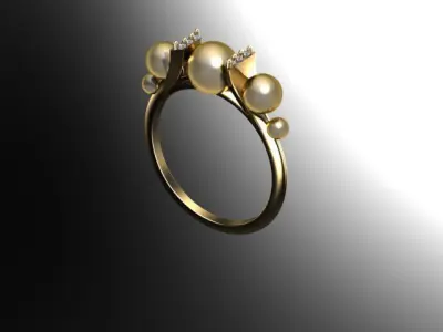 Pearl Ring  - P400 Free 3D print model