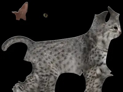 very very cat mammal 3D model