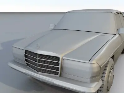 Mercedes-Benz 200  240  1976 Low-poly 3D model