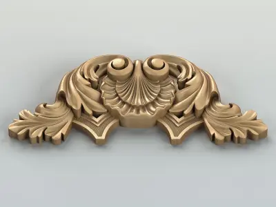 Carved decor central 044 3D model