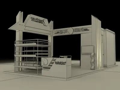  Booth Exhibition Stand a237 3D model