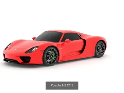Supercar Collection Porsche Bugatti  3D Model Pack
