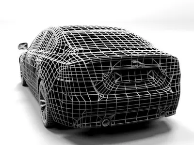 JAGUAR XE LOWPOLY Low-poly 3D model