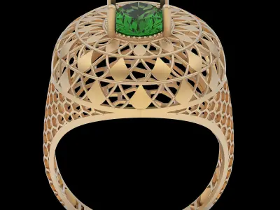 Lux ring silver gold jewelry printable 3D model 3D print model 3