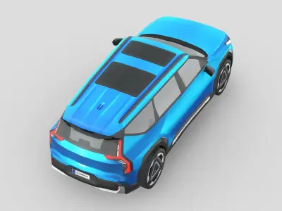 Kia EV9 GT-Line Low-poly 3D model