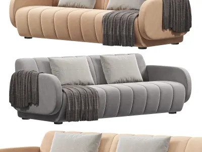  Brigitte Velvet Sofa 3D model