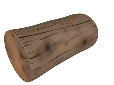 Wood Log Low-poly 3D model