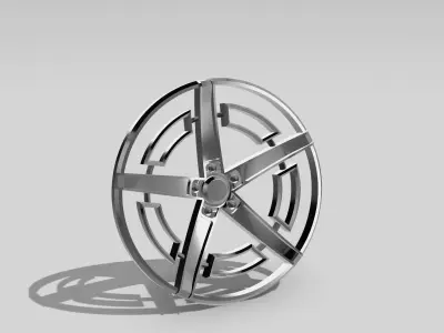 20inch CELICA-R Concave Wheels w Tires 3D print model