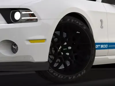 Mustang Shelby GT500 Low-poly 3D model