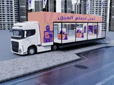 Advertisement bus 150 m 3D model