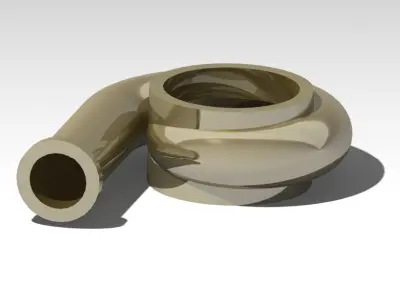 Volute Casing CAD Model Generic  3D print model