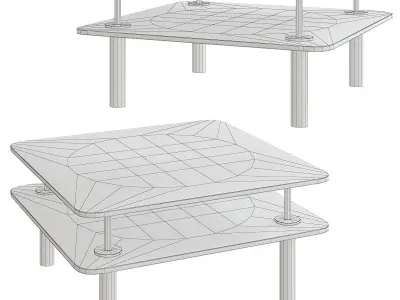 Luxury Coffee Tables 3d model Low-poly 3D model