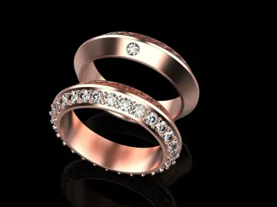 Wedding ring model 281 3D print model