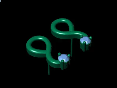 light weight diamond earrings  studs high quality 3d model Free 3D print model