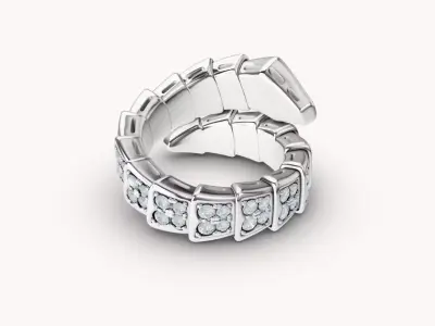 BULGARI - SERPENTI VIPER - RING - ONE COIL - LARGE 3D print model