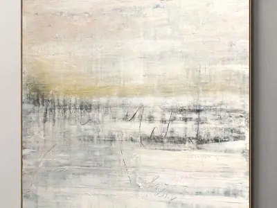 Plaster two square photo frames 59 Low-poly 3D model